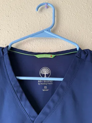 Healing Hands Scrub Top Navy blue XS thumbnail 2