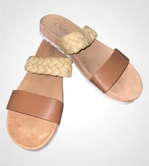 CLIFFS BY WHITE MOUNTAIN Women's Tonic Slide Sandal 7 Tan thumbnail 1