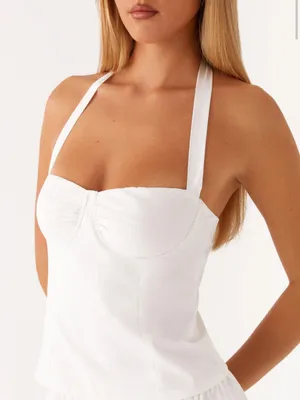 Peppermayo Exclusive - Cheryl Bustier Halter Top - White thumbnail 6