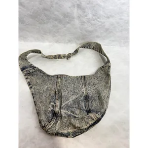 Vintage Y2K 90s Acid Wash Denim Hobo Bag Shane's Logo Retro Slouchy‎ Shoulder thumbnail 5