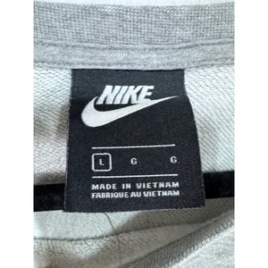 Nike Women's Gray Logo Sweatshirt‎ Rally Crewneck Pullover Athletic Casual Large thumbnail 3