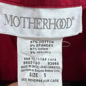 Motherhood maternity red cotton top size small thumbnail 4