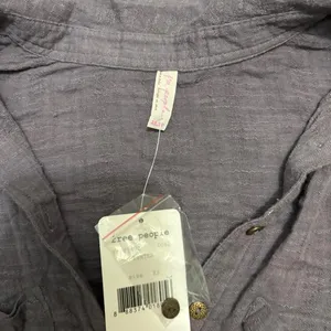 Free People‎ purple linen blouse Size XS thumbnail 2