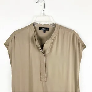 LULUS Sahara Khaki Short Sleeves Cargo Pockets Shift Safari Dress, Size Small thumbnail 5