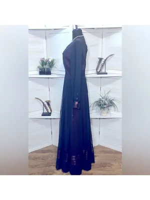 Vintage Lace Maxi Dress Purple whimsigoth dark fairy Ren Fair Victorian Glam M thumbnail 9