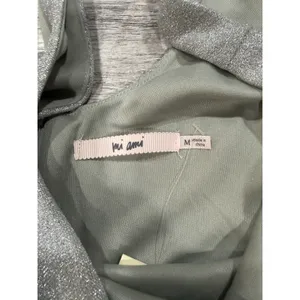Mi Ami Silver Metallic Shimmer Ruched Cocktail Dress Medium NWT Party Mini thumbnail 8