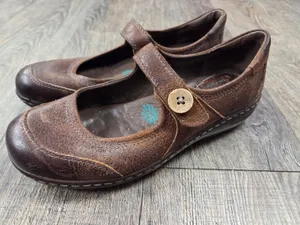 Montana Artisan Crafted Mary Jane's Brown Leather Low Heel 6.5M Shoes thumbnail 2