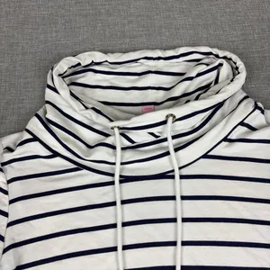 Lilly Pulitzer Hillary Popover Dress Womens XS Navy White Stripe Cowl Modal thumbnail 5