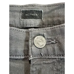 Mother The Insider Crop Step Fray Jeans in Not Guilty Black Mid Rise Size 29 thumbnail 15