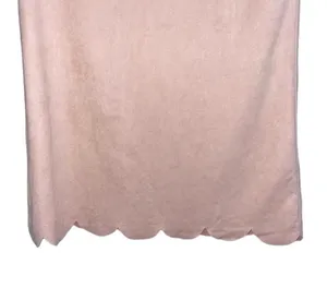 Altar’d State Pink Suede Scalloped Mini Dress Short Sleeve Shift M Feminine thumbnail 7