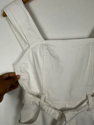 Alice + Olivia White Jean Belted Gorgeous Jumpsuit Women’s Sz 25 thumbnail 9