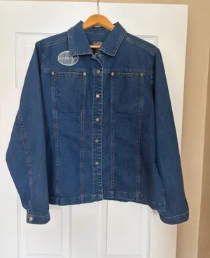 NWOT Woolrich Stretch Jean Jacket Women’s Large Americana Workwear Chic U9 thumbnail 1
