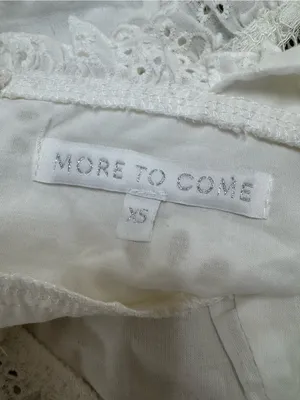 More To Come Kallie Crop Top Eyelet Lace Embroidered White XS $68 Revolve thumbnail 4