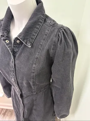 Free People Black Mia Denim Mini Dress Small thumbnail 13