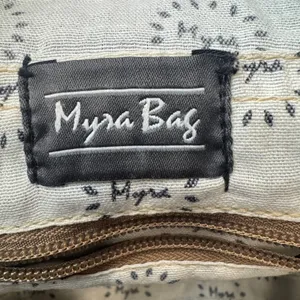 Myra Bag Canvas Cowhide Rug Tapestry Crossbody‎ Bag Teal Brown S-1250 thumbnail 12