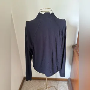 Abercrombie & Fitch Turtleneck Long Sleeve Sweater Medium Navy thumbnail 9