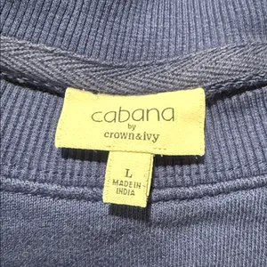 Crown & Ivy Cabana | Blue Knit Top | Sz Large thumbnail 3