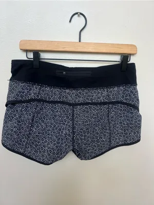 LULULEMON Run Times Shorts Miss Mosaic Black Size 6 thumbnail 6