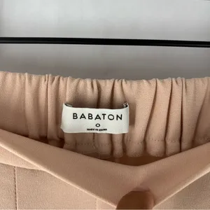 Aritzia Babaton Conan Blush Pink Stretch Crepe Pull On Side Stripe Tapered‎ Crop Pants 0 thumbnail 7
