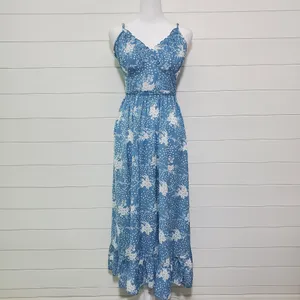 Simplee Women's Ruffle Hem Belted Floral Cami Dress.‎ Size: L thumbnail 2