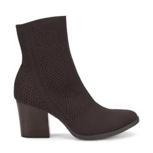 BORN Meggs Brown Sock Boots Pull- On Block Heel Booties Size 10 thumbnail 3