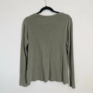 CARHARTT | Green Cotton V-Neck Long Sleeve Tee Sz L thumbnail 4