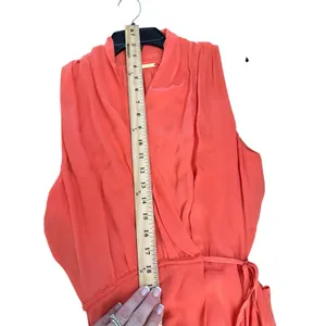 Rebecca Minkoff Wrap Midi Dress Orange‎ Size XS Sleeveless Open Sides C8-0 thumbnail 4
