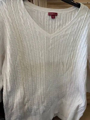 Merona Cable-Knit V-Neck Sweater XXL thumbnail 1