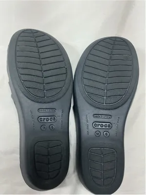 Womans Crocs Slip On Strappy Sandals 8 Navy Wedge Heel Open Toe thumbnail 6