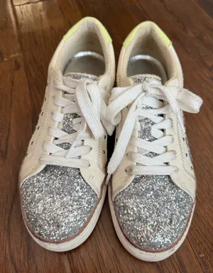 Crown vintage cheetah sparkle shoes Silver Size 8.5 thumbnail 5