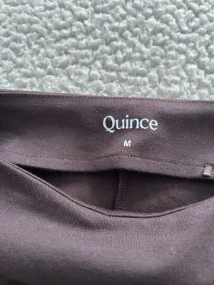 Quince Stretch Cotton Jersey Mock Neck Mini Dress Espresso Brown Sz M thumbnail 6