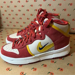 Nike Dunk High Up Cinnabar Red Gold Sneakers Women’s 10.5‎ thumbnail 3