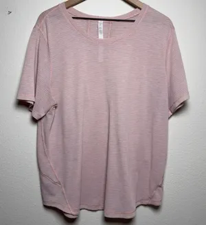 Lululemon Women Top 16 Pink Swiftly Breathe Short Sleeve Relaxed Fit Tee thumbnail 1
