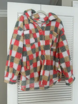 Bibi plaid multicolored shacket Multiple Size M thumbnail 2