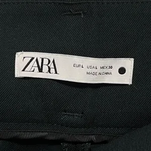 Zara High-Waisted Belted Wide Leg Culotte Trousers L Juniper Green thumbnail 3