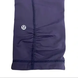 Lululemon Race With Grace Crop leggings in Cadet Blue/Purple Activewear Size 8 thumbnail 4