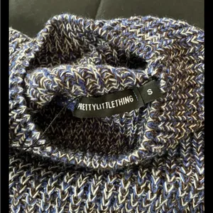 PrettyLittleThing Blue Open Tie Back Roll Neck Knit Jumper Dress Small New w Tag thumbnail 7