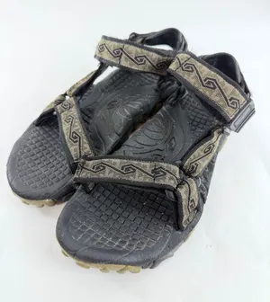 Teva Valkyrie Womens 9W Sport Sandals Black Olive Geometric Hiking Trail F08K7 thumbnail 1
