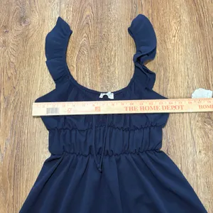 New Altar'd State Navy Blue Mini‎ Dress Babydoll Graduation Ruffle Strap sz XS thumbnail 10
