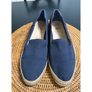 Dr. Scholls Sustainable Comfort‎ Navy Canvas Espadrille Loafers Wedge Slip On thumbnail 2