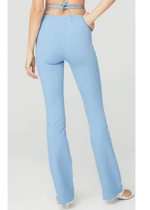 Alo Airbrush High-Waist Cinch Flare Legging Tile Blue Tie-Up Corset Lace Hi-Rise thumbnail 2