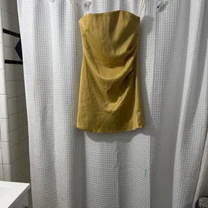 WAYF x Emma Rose Kenny Strapless Gold Minidress Size Small thumbnail 2