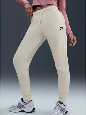 Nike Sportswear Club Fleece Mid-Rise Joggers NWT Sail/Black Medium thumbnail 1