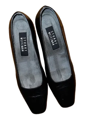 Stuart Weitzman Black Leather Shoes Size 7.5 M thumbnail 1