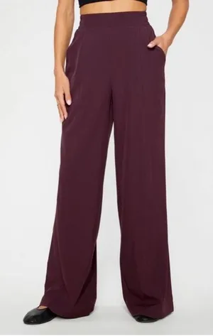 Fabletics Large Downtown Wide Leg Pants UPF Wicking Stretch Lightweight Hi-Rise thumbnail 1