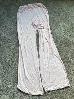 SKIMS Pale Pink Wide-Leg Lounge Pajama Pants thumbnail 2