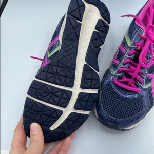 ASICS Gel Contend 3 Blue & Pink Running Shoes Sneakers Womens 8 Bright Colorful thumbnail 4