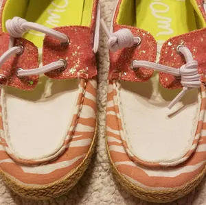NWOT Sam Edelman zebra print pink slip on loafer RARE canvas boat shoes sz 7 thumbnail 4