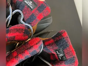J. Crew‎ Perfect Winter Leather Red Plaid Flannel Winter Duck Boots H1891 Size 8 thumbnail 10