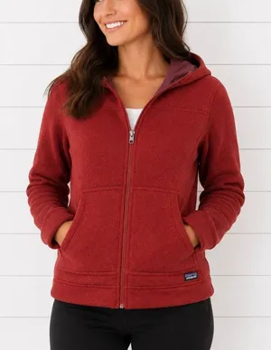 Patagonia red better sweater insulated full zip hooded sweater jacket M thumbnail 1